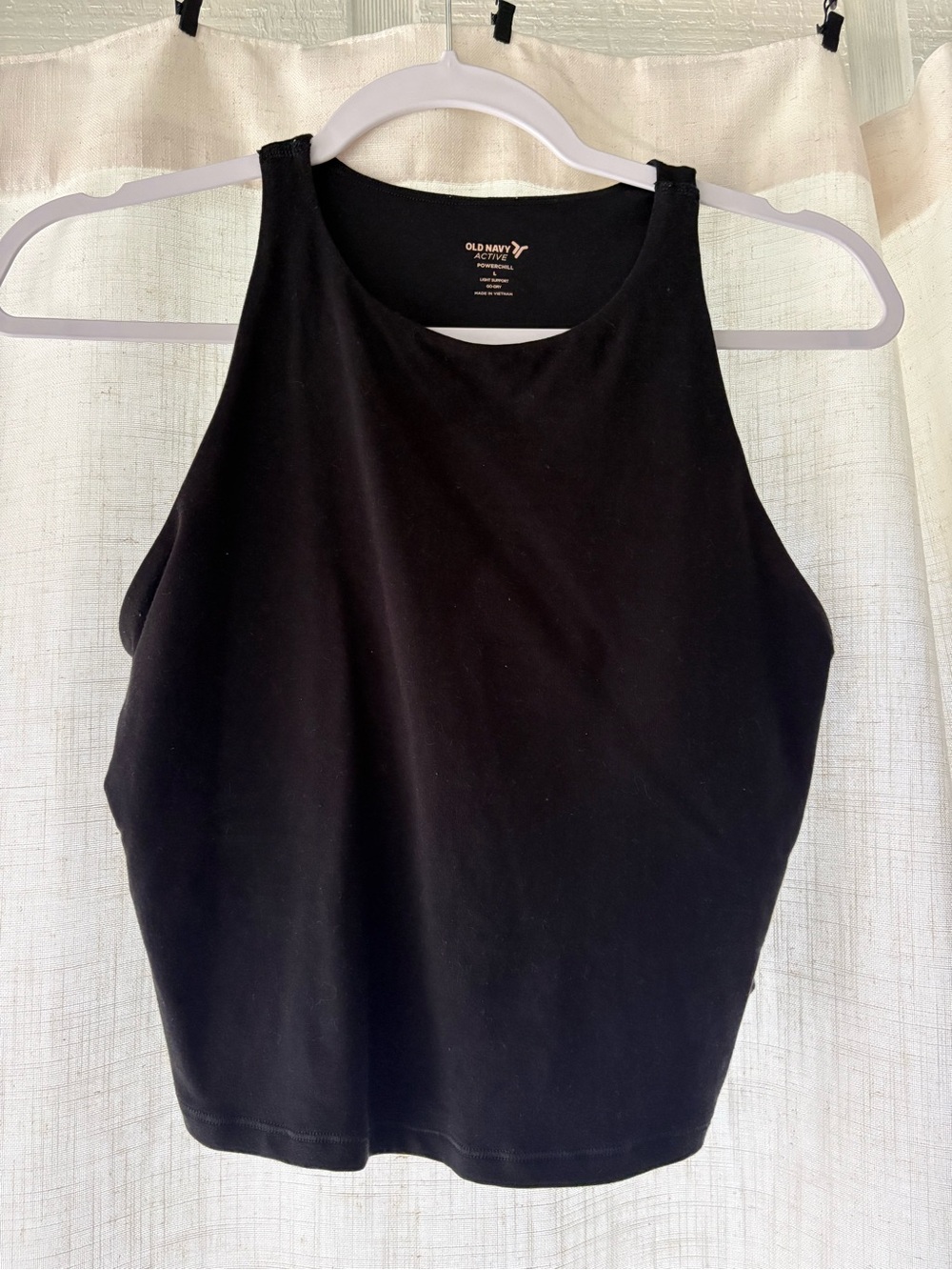 Old Navy Black High Neck Tank Top - Sleek Ribbed Style